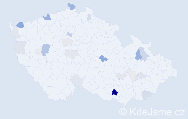 Příjmení: 'Mitošinková', počet výskytů 56 v celé ČR