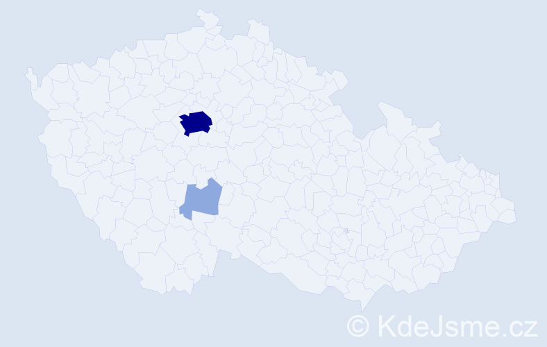 Příjmení: 'Kranjčević', počet výskytů 8 v celé ČR