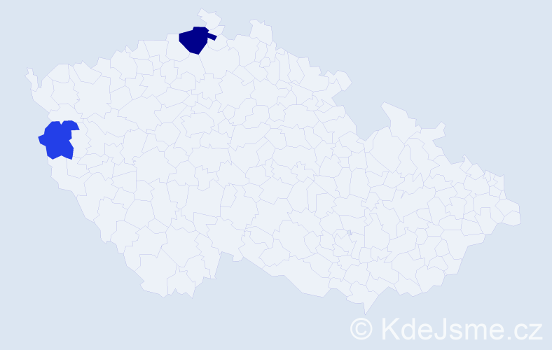 Příjmení: 'Allawi', počet výskytů 4 v celé ČR