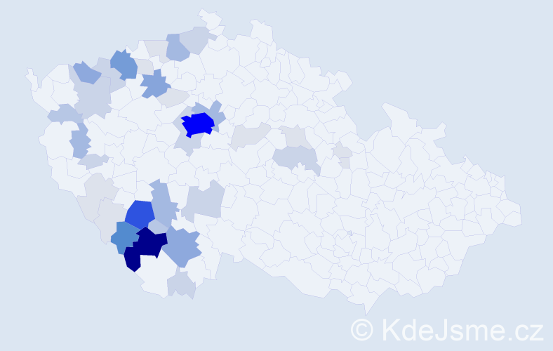 Příjmení: 'Předotová', počet výskytů 146 v celé ČR