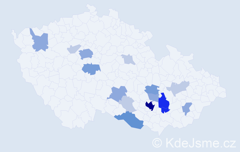 Příjmení: 'Reška', počet výskytů 48 v celé ČR