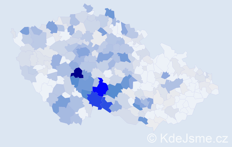 Příjmení: 'Hron', počet výskytů 1407 v celé ČR