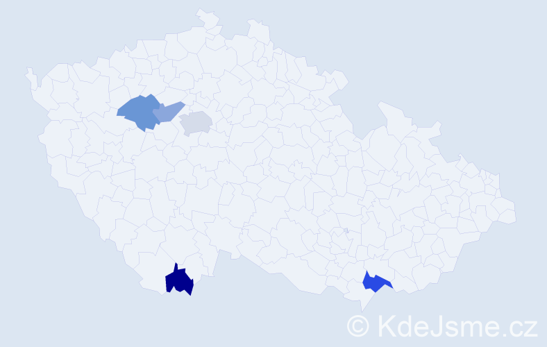 Příjmení: 'Drnáková', počet výskytů 7 v celé ČR