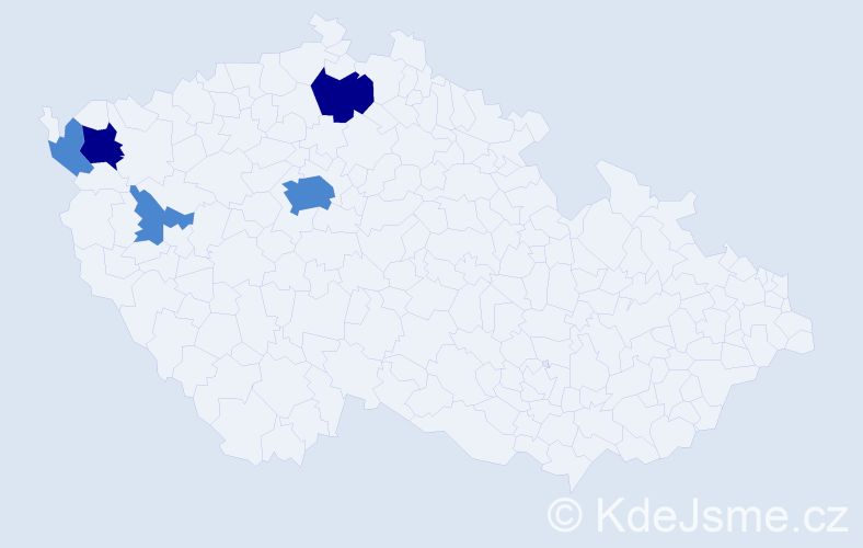 Příjmení: 'Kráglová', počet výskytů 9 v celé ČR