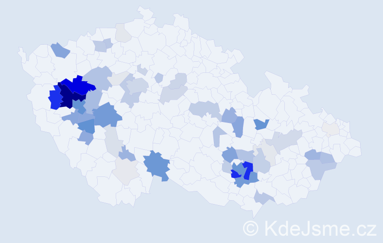 Příjmení: 'Chudáčková', počet výskytů 223 v celé ČR