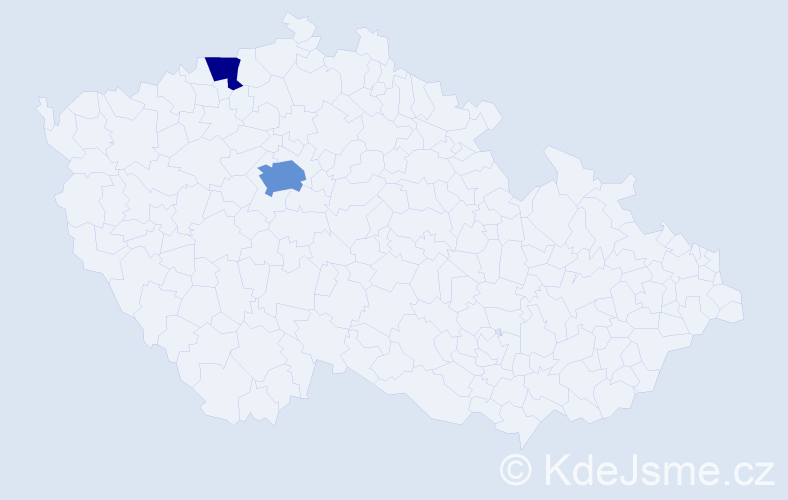 Příjmení: 'Lucek', počet výskytů 4 v celé ČR