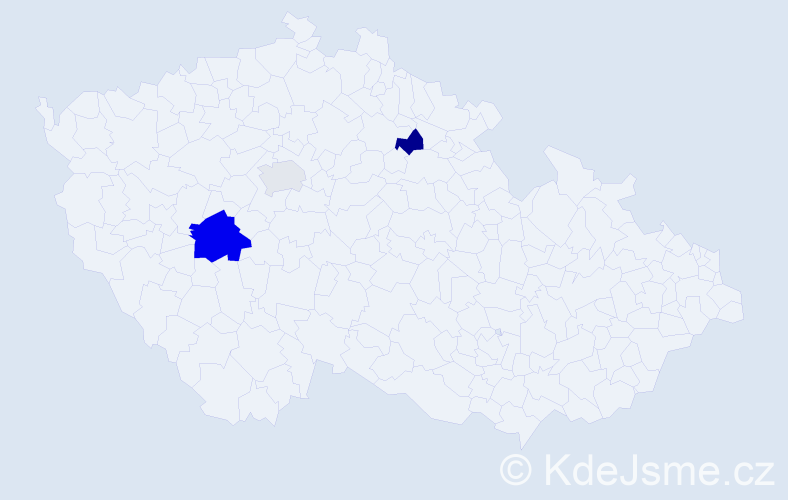 Příjmení: 'Maličková', počet výskytů 5 v celé ČR