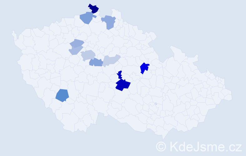 Příjmení: 'Krenková', počet výskytů 41 v celé ČR