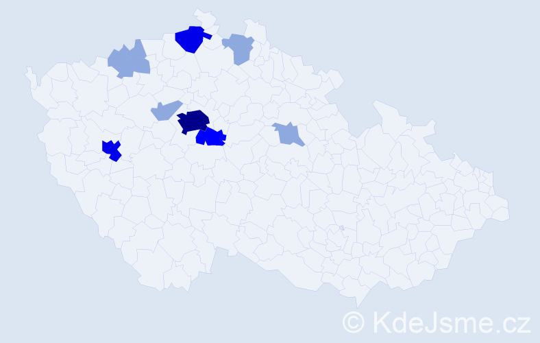 Příjmení: 'Skobla', počet výskytů 26 v celé ČR