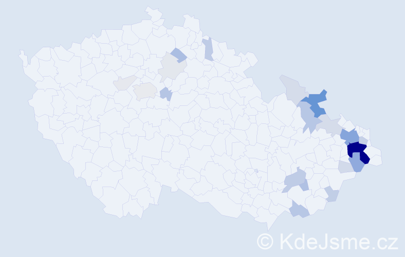 Příjmení: 'Platošová', počet výskytů 95 v celé ČR