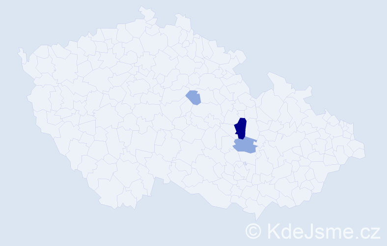 Příjmení: 'Merkuda', počet výskytů 10 v celé ČR