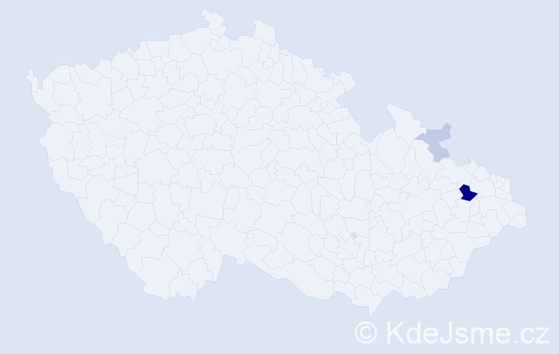 Příjmení: 'Priviczerová', počet výskytů 7 v celé ČR