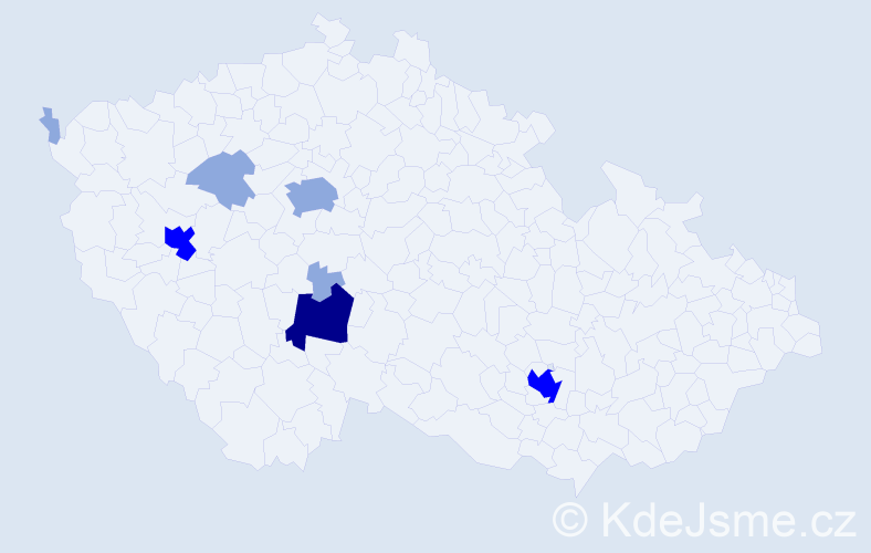 Příjmení: 'Dařenová', počet výskytů 17 v celé ČR