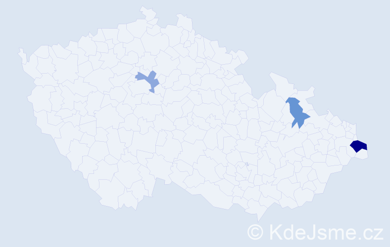 Příjmení: 'Betos', počet výskytů 12 v celé ČR