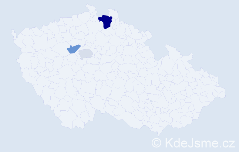 Příjmení: 'Sitárik', počet výskytů 5 v celé ČR