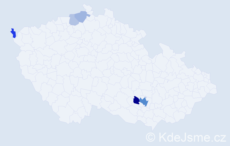 Příjmení: 'Svirák', počet výskytů 14 v celé ČR
