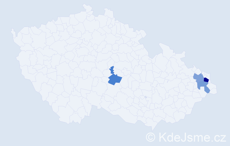 Příjmení: 'Obajtková', počet výskytů 7 v celé ČR