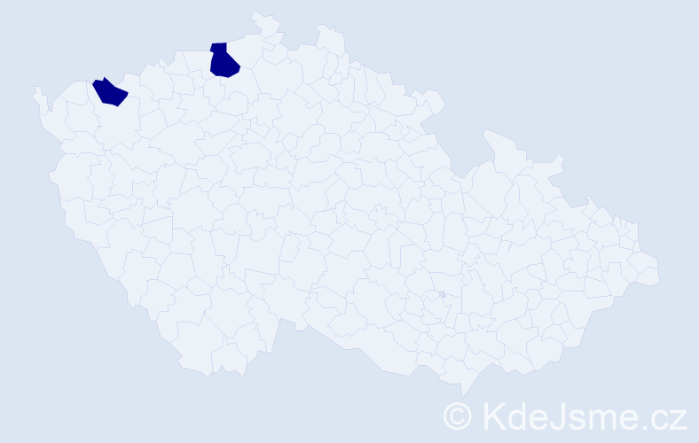 Příjmení: 'Drafiová', počet výskytů 2 v celé ČR