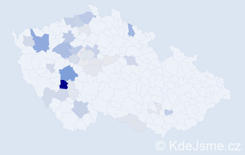 Příjmení: 'Choura', počet výskytů 114 v celé ČR