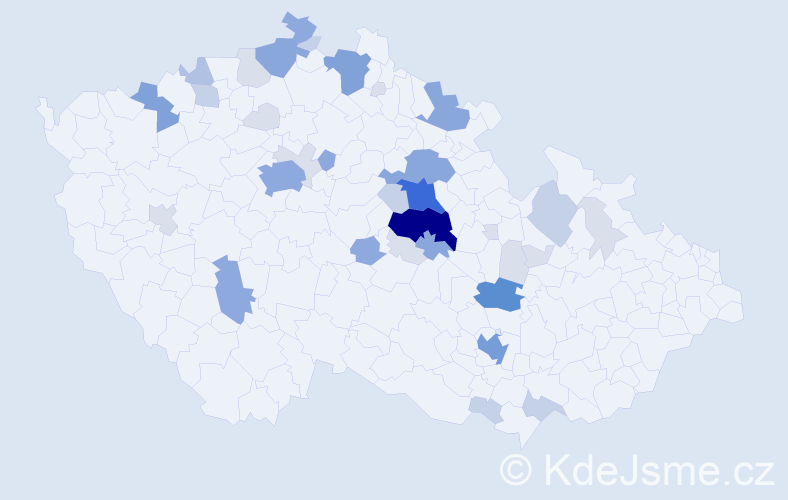 Příjmení: 'Burkoň', počet výskytů 130 v celé ČR