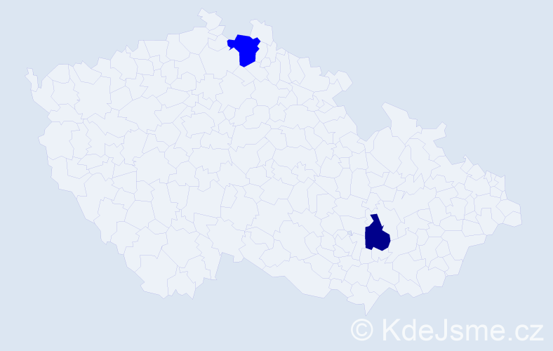 Příjmení: 'Kudínková', počet výskytů 3 v celé ČR