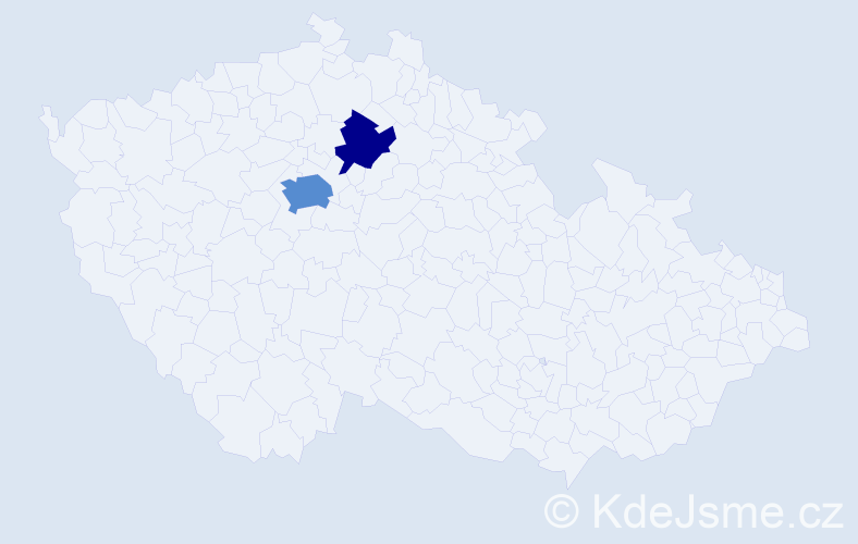 Příjmení: 'Křemel', počet výskytů 9 v celé ČR