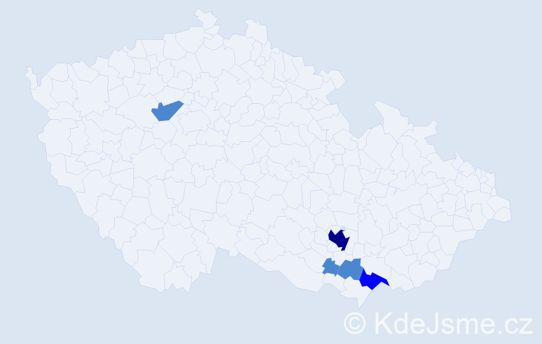 Příjmení: 'Ledahudec', počet výskytů 13 v celé ČR