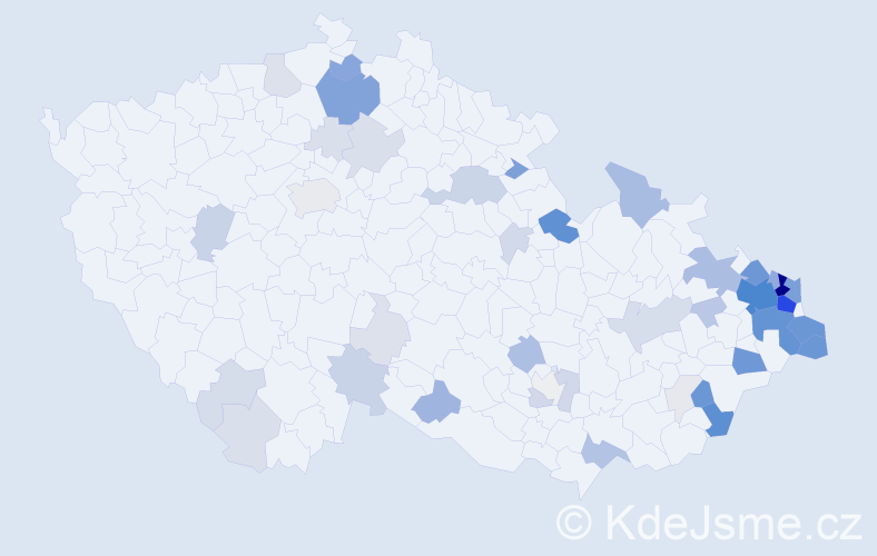 Příjmení: 'Olšar', počet výskytů 233 v celé ČR