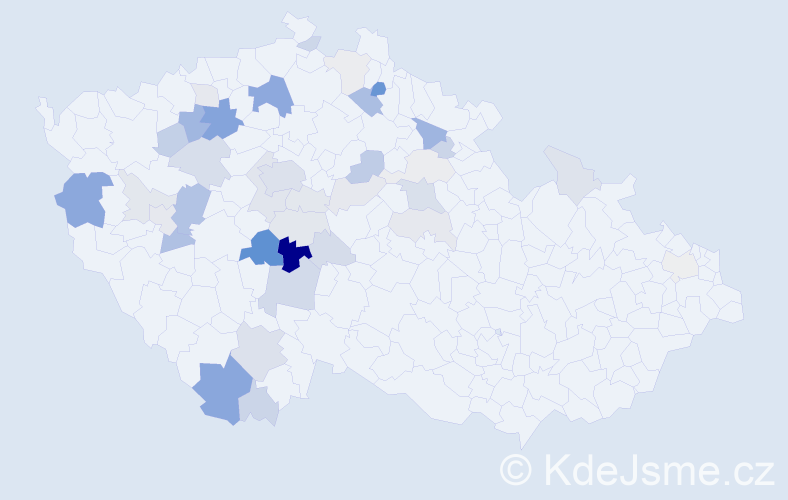 Příjmení: 'Táboříková', počet výskytů 107 v celé ČR