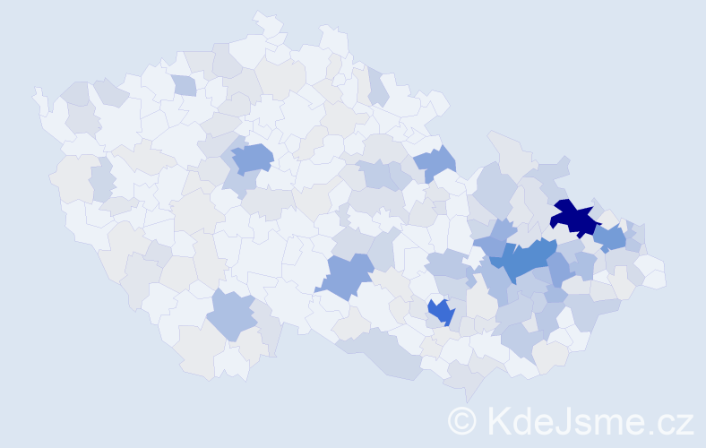 Příjmení: 'Šromová', počet výskytů 599 v celé ČR