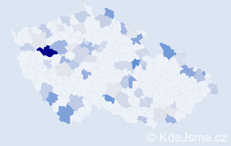 Příjmení: 'Rajská', počet výskytů 171 v celé ČR