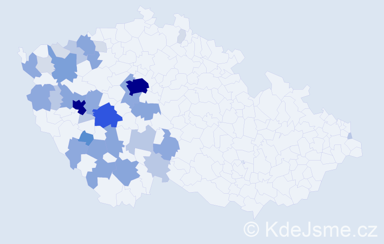 Příjmení: 'Metlička', počet výskytů 126 v celé ČR
