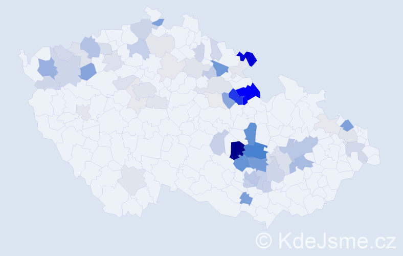Příjmení: 'Hamerská', počet výskytů 202 v celé ČR