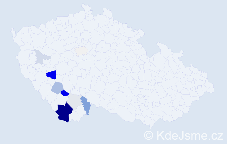 Příjmení: 'Decarli', počet výskytů 26 v celé ČR