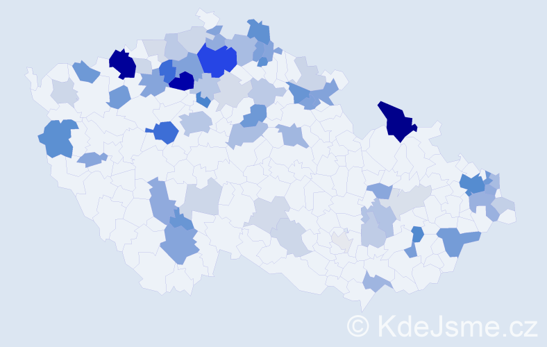 Příjmení: 'Marcinová', počet výskytů 168 v celé ČR