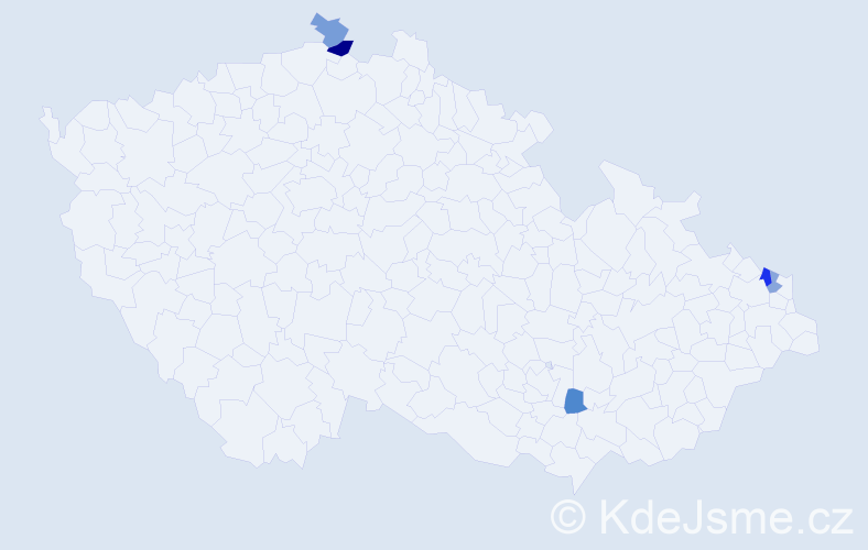 Příjmení: 'Somičová', počet výskytů 7 v celé ČR