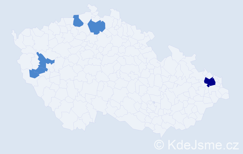 Příjmení: 'Germanová', počet výskytů 8 v celé ČR