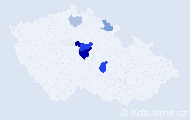 Příjmení: 'Lodinská', počet výskytů 19 v celé ČR
