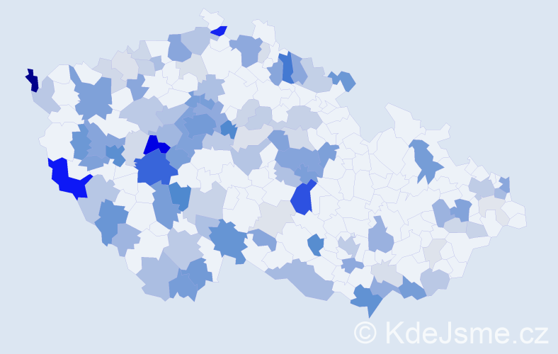 Příjmení: 'Wimmerová', počet výskytů 361 v celé ČR