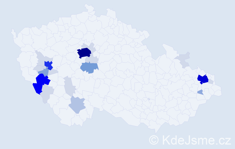 Příjmení: 'Velkoborská', počet výskytů 77 v celé ČR