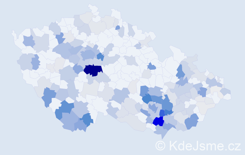 Příjmení: 'Pilát', počet výskytů 752 v celé ČR