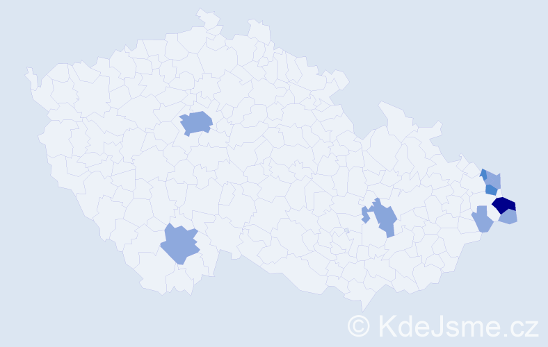 Příjmení: 'Viochna', počet výskytů 26 v celé ČR