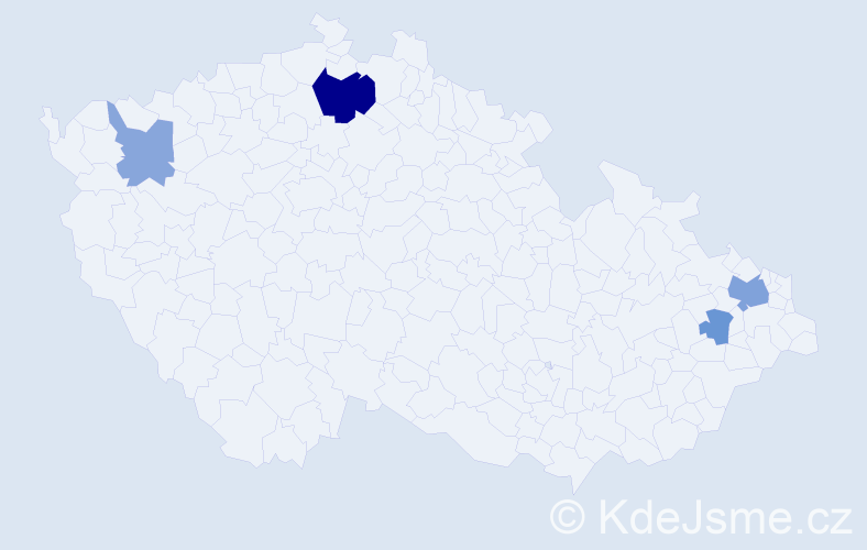 Příjmení: 'Kálai', počet výskytů 9 v celé ČR