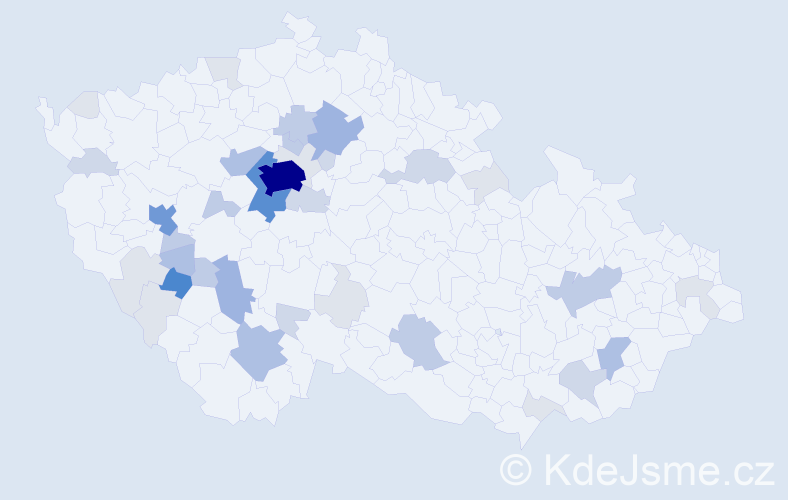 Příjmení: 'Ladman', počet výskytů 136 v celé ČR