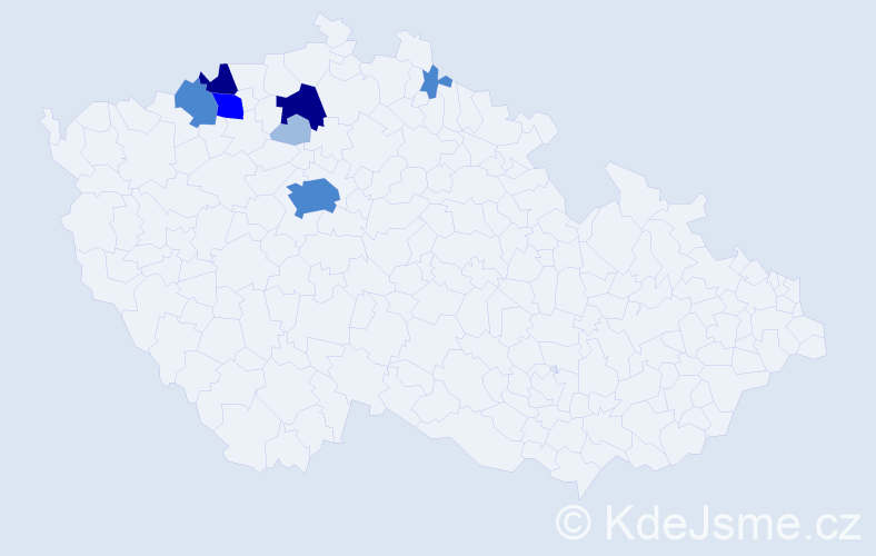 Příjmení: 'Hälbigová', počet výskytů 18 v celé ČR