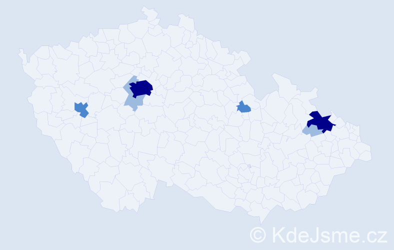 Příjmení: 'Ripková', počet výskytů 14 v celé ČR