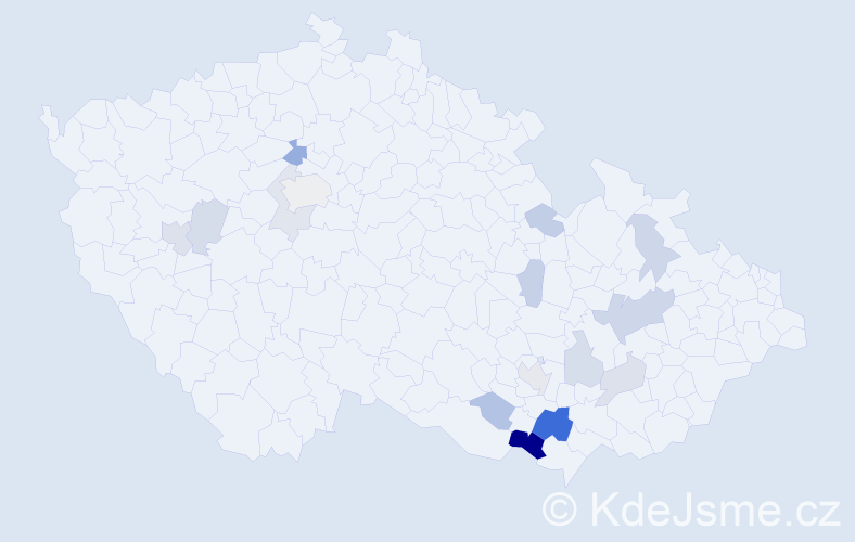 Příjmení: 'Feigerlová', počet výskytů 33 v celé ČR