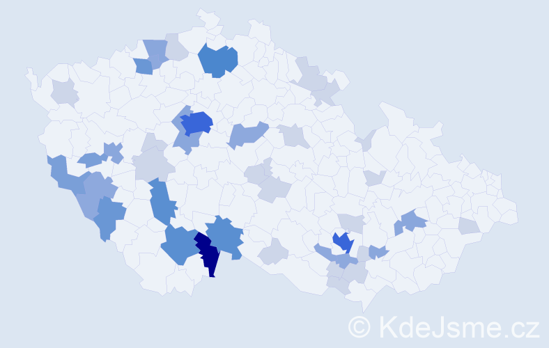 Příjmení: 'Veithová', počet výskytů 116 v celé ČR