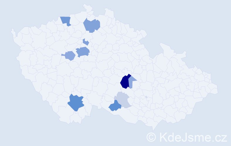 Příjmení: 'Fiksová', počet výskytů 40 v celé ČR