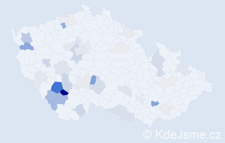 Příjmení: 'Jůzek', počet výskytů 111 v celé ČR